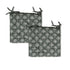 Lylac Homeware Tree of Life Set of 2 Cotton Chair Pads Dark Grey