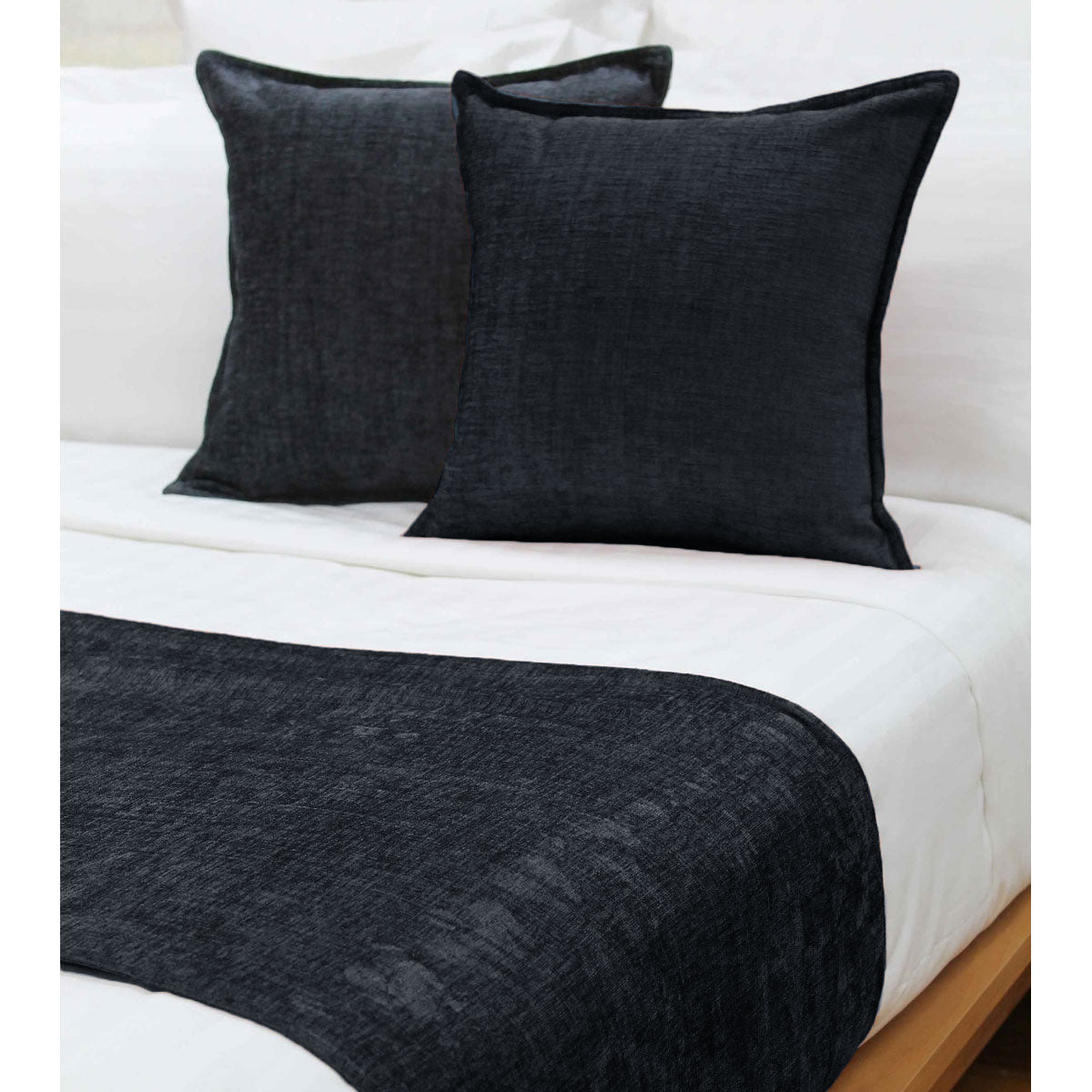 Jason Parker Charcoal Bed Runner Single/King Single