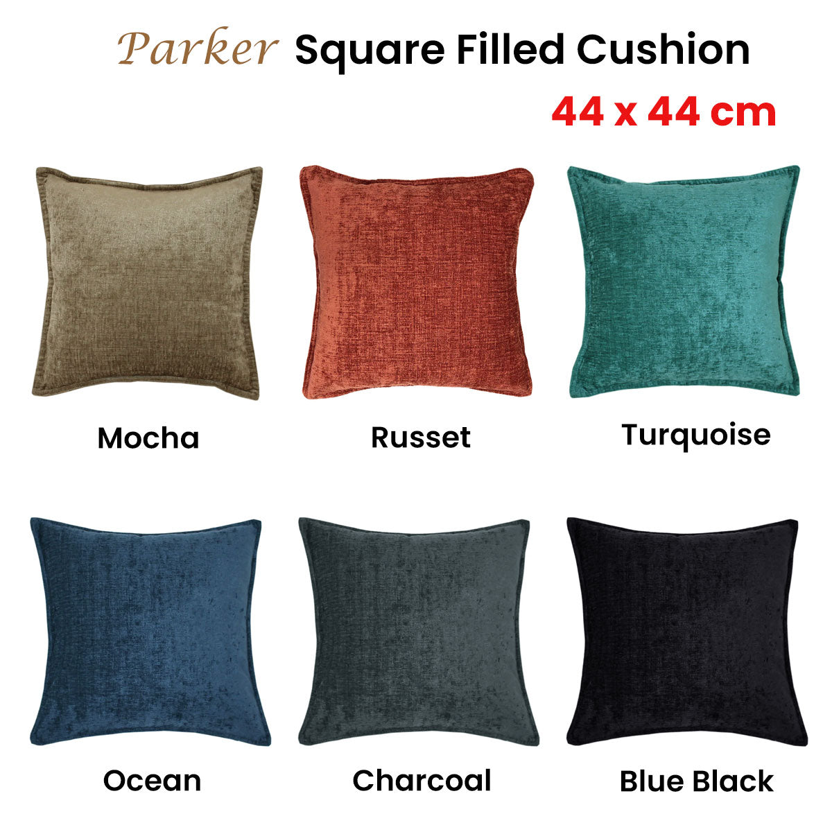 Jason Parker Charcoal Square Filled Cushion 44 x 44 cm