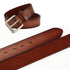 New Cowhide Leather Men Belt Pin Buckle Luxury Male Belts Coffee