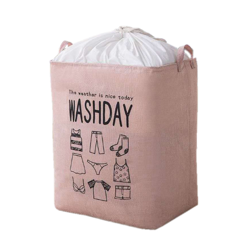 Ex-Large Capacity Collapsible Laundry Basket Foldable Washing Bin Hamper Linen Pink