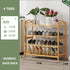 Multi-layers Bamboo Shoe Rack Storage Organizer Wooden Flower Stand Shelf(3 Layers)