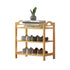 Multi-layers Bamboo Shoe Rack Storage Organizer Wooden Flower Stand Shelf(3 Layers)