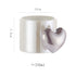 Lovely 5D Heart Love Ceramic Cup Mug Puffy Heart Handle with Gift Box Blue