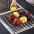 Kitchen Roll-Up Dish Drying Rack Foldable Drainer Over Sink 304-Stainless SteelSmall:47*24cm