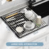 Kitchen Roll-Up Dish Drying Rack Foldable Drainer Over Sink 304-Stainless SteelLarge:47*37cm