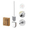 Silicone Flexible Head Deep Cleaning Toilet Brush with Wall Mount Holder