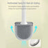 Silicone Flexible Head Deep Cleaning Toilet Brush with Wall Mount Holder