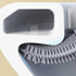 Silicone Flexible Head Deep Cleaning Toilet Brush with Wall Mount Holder