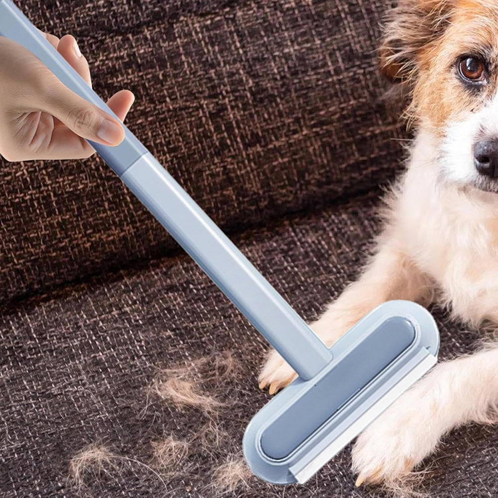 Multi-Purpose Cleaning Brush Pet Hair Removal Dual-Sided Brush with Scraper Gap Brush
