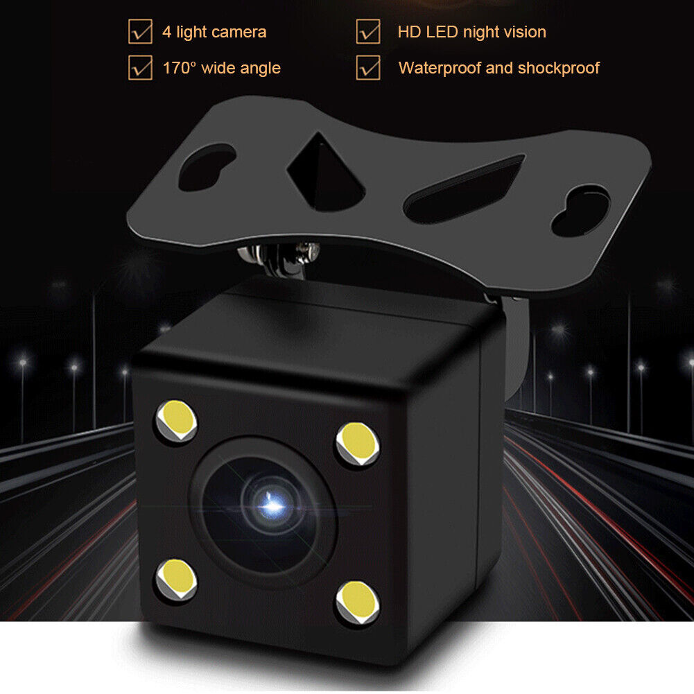 4LED Car Rear Camera Auto Parking Monitor Night Vision IP67 Waterproof With 5.5m Cable