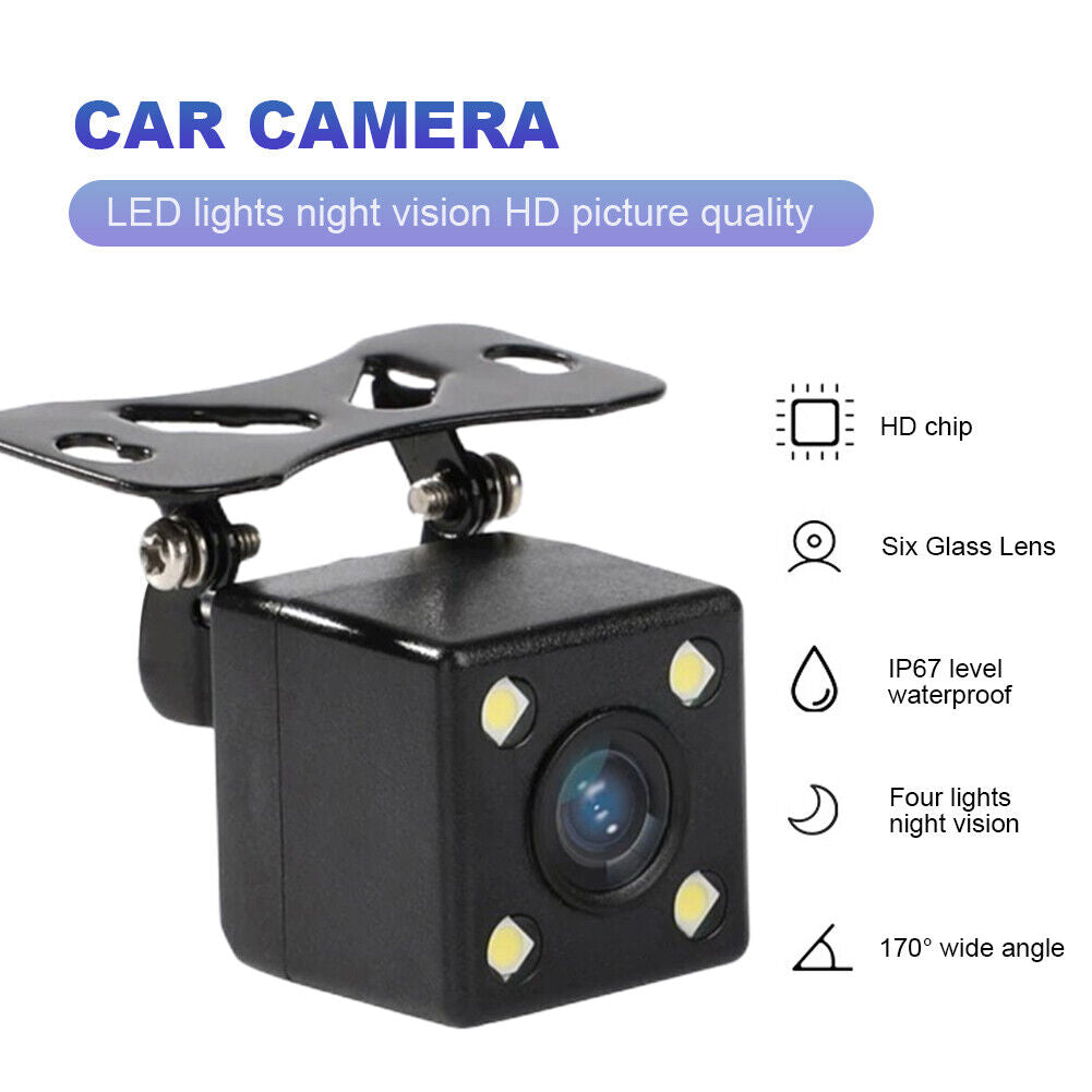 4LED Car Rear Camera Auto Parking Monitor Night Vision IP67 Waterproof With 5.5m Cable