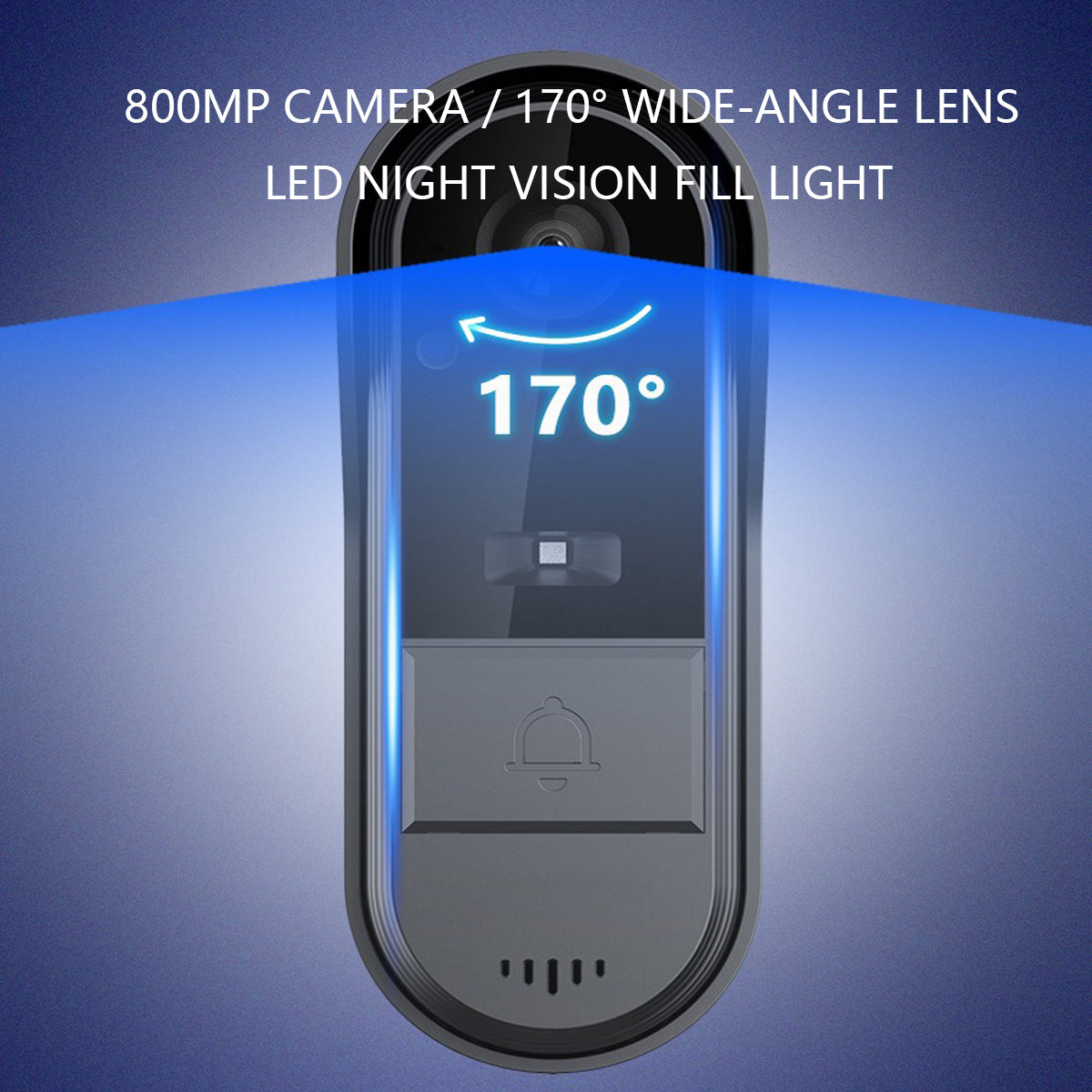 Smart Wireless Video Doorbell with 4.3
