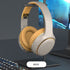 JR H6 Foldable Bluetooth 5.3 Wireless Headphone Over Ear Active Noise Cancelling Deep Bass Headset (Beige)