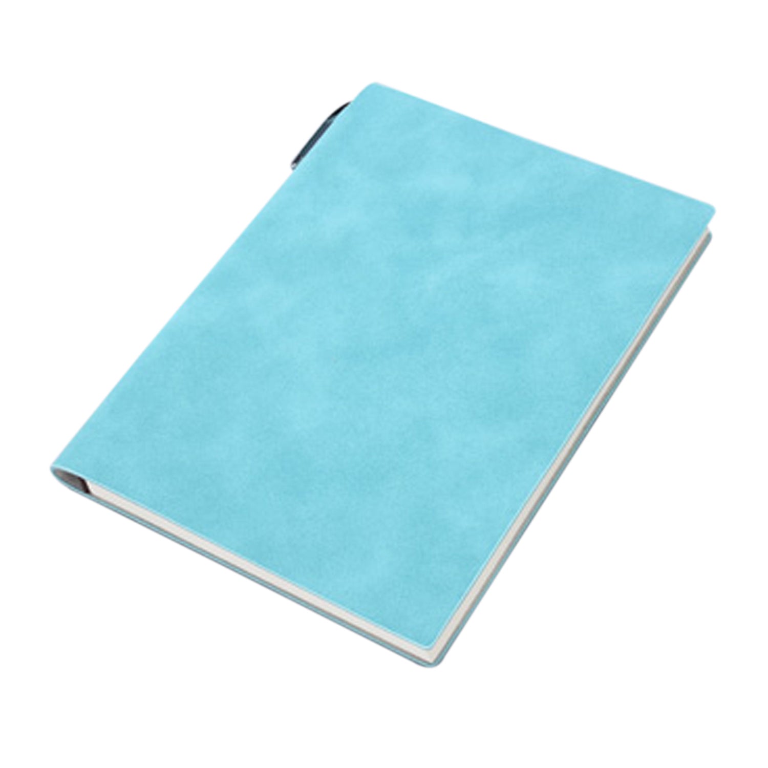 A5 200 Pages Fashion Glued PU Leather Cover Journal Travel Notebook Travellers DiaryLight Blue