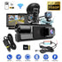 WIFI 3 Channels Dash Cam 1080P Full HD Car Dashcam with Hardwire Kit and 32GB Card