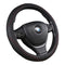 Universal Luxury Car 37-38cm Steering Wheel Cover PU Leather Non-slip Breathable (Black-red)