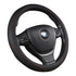 Universal Luxury Car 37-38cm Steering Wheel Cover PU Leather Non-slip Breathable (Black-red)