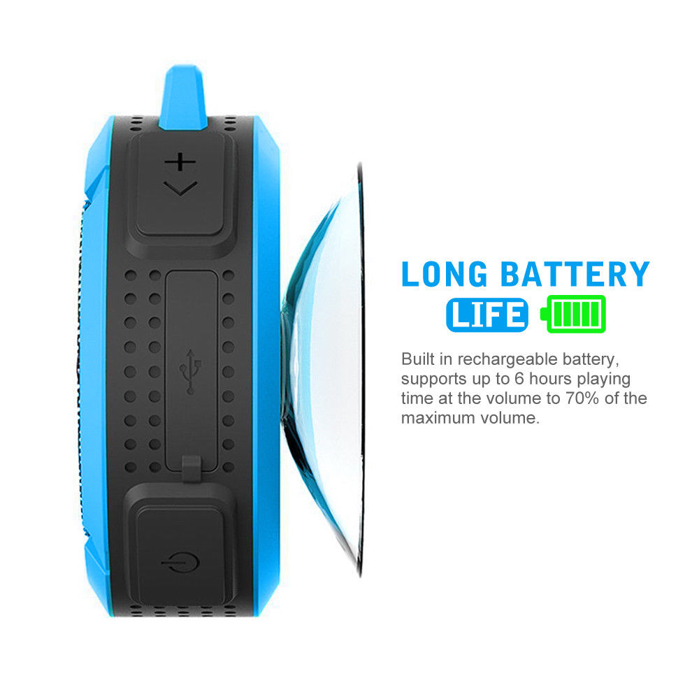 Portable Waterproof Wireless Mini Bluetooth Music Speaker Blue