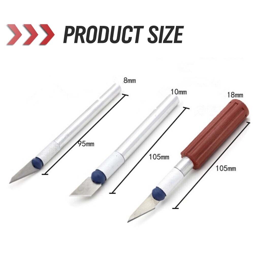 13Pc Durable Precision Knife Set Exacto Style Multi-function Hob Knife Crafts