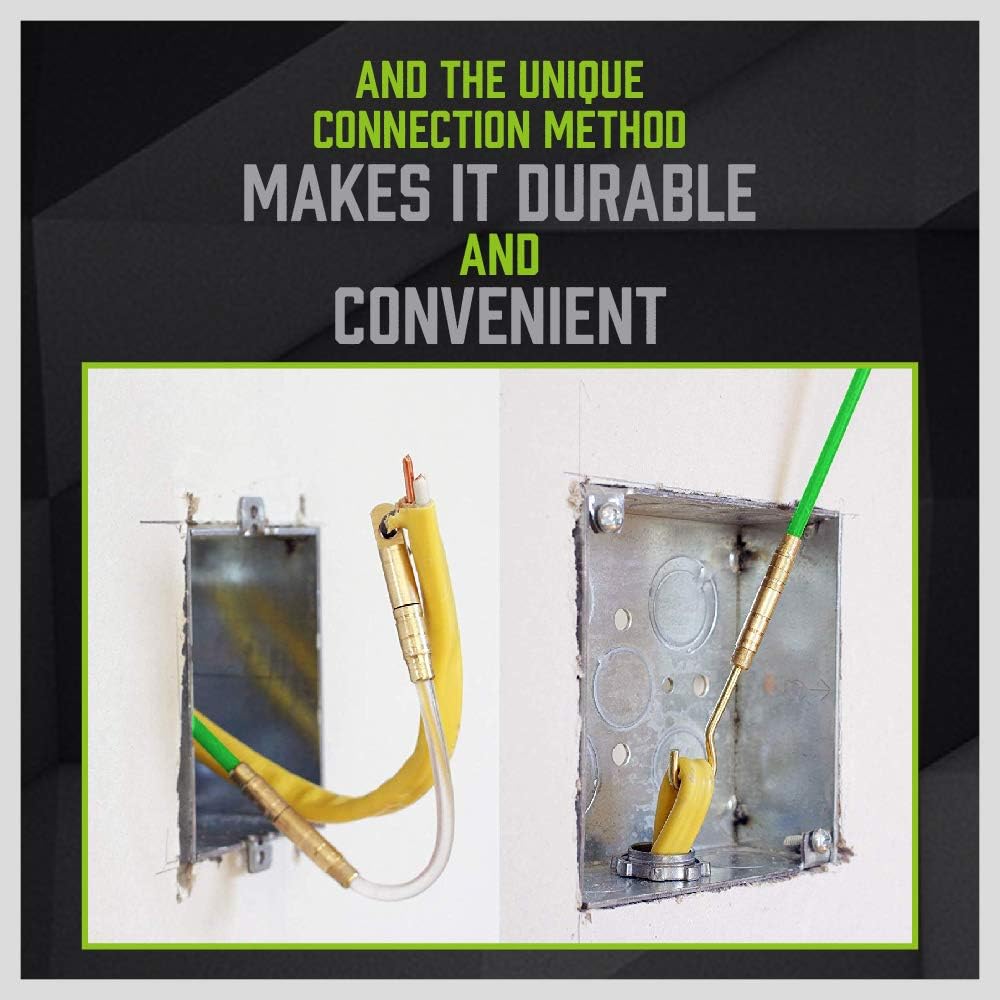 33 FT/10M Fiberglass Running Wire, Pull Push Rod, Fish Tape Cable Coaxial Electrical Fish Tape Pull Push Kit