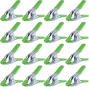 16-Pack 6-inch Strong Spring Clamps Set, Large Super Heavy Duty Spring Clamps Metal Anti-Slip Grip Handle - 2.5 inch Jaw Opening