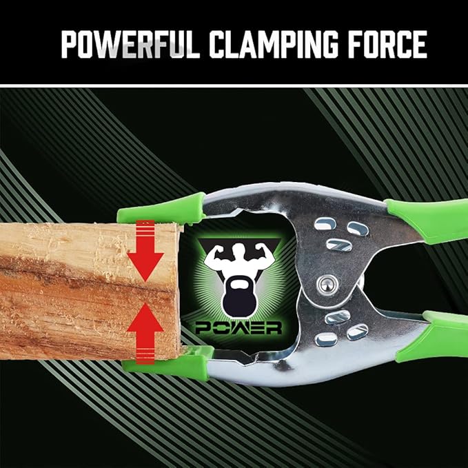 16-Pack 6-inch Strong Spring Clamps Set, Large Super Heavy Duty Spring Clamps Metal Anti-Slip Grip Handle - 2.5 inch Jaw Opening