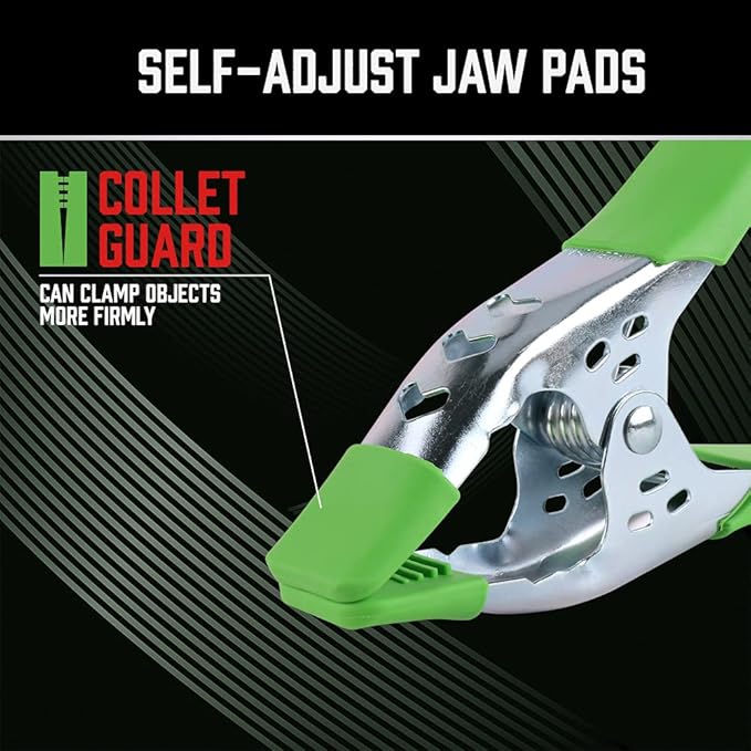 16-Pack 6-inch Strong Spring Clamps Set, Large Super Heavy Duty Spring Clamps Metal Anti-Slip Grip Handle - 2.5 inch Jaw Opening