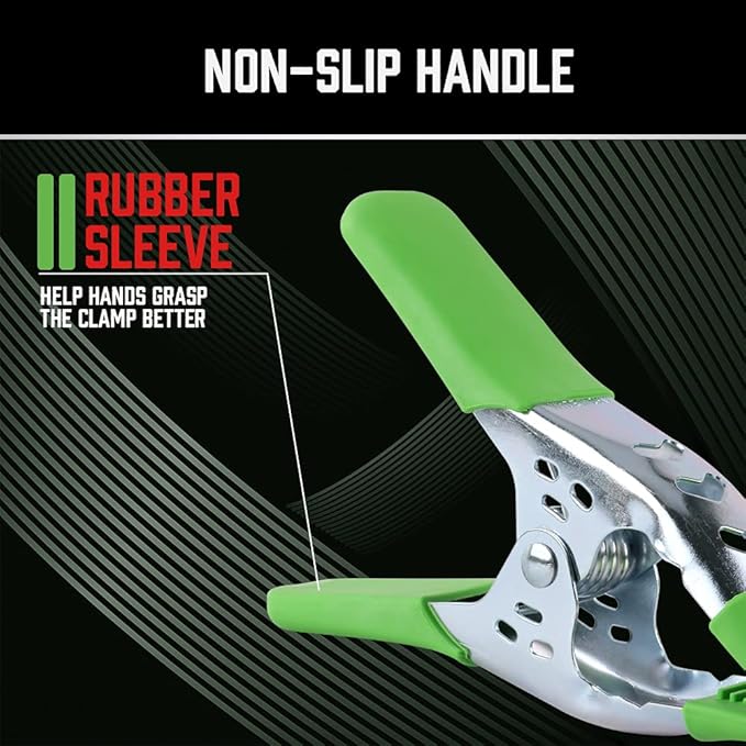 16-Pack 6-inch Strong Spring Clamps Set, Large Super Heavy Duty Spring Clamps Metal Anti-Slip Grip Handle - 2.5 inch Jaw Opening