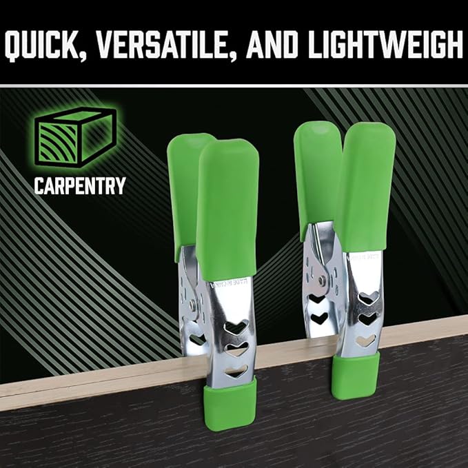 16-Pack 6-inch Strong Spring Clamps Set, Large Super Heavy Duty Spring Clamps Metal Anti-Slip Grip Handle - 2.5 inch Jaw Opening