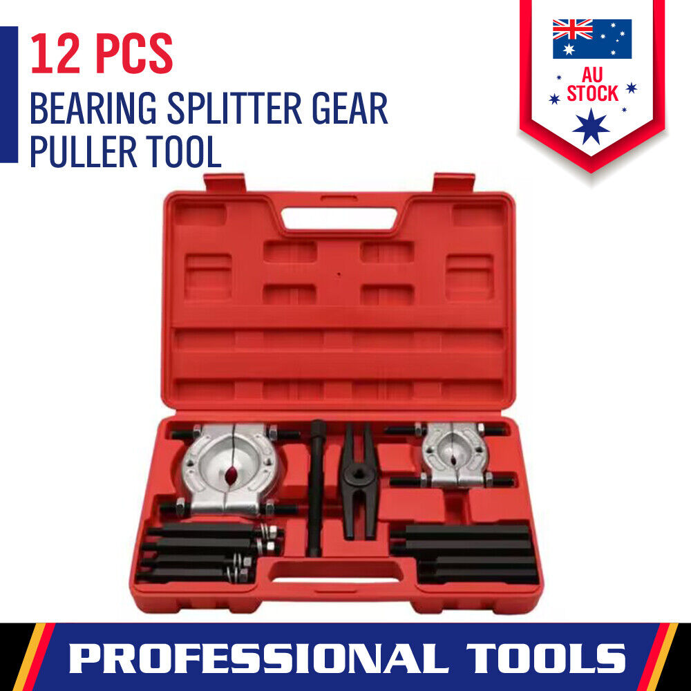 12 Piece Bearing Splitter Gear Puller Fly Wheel Separator Tool Kit Set With Box