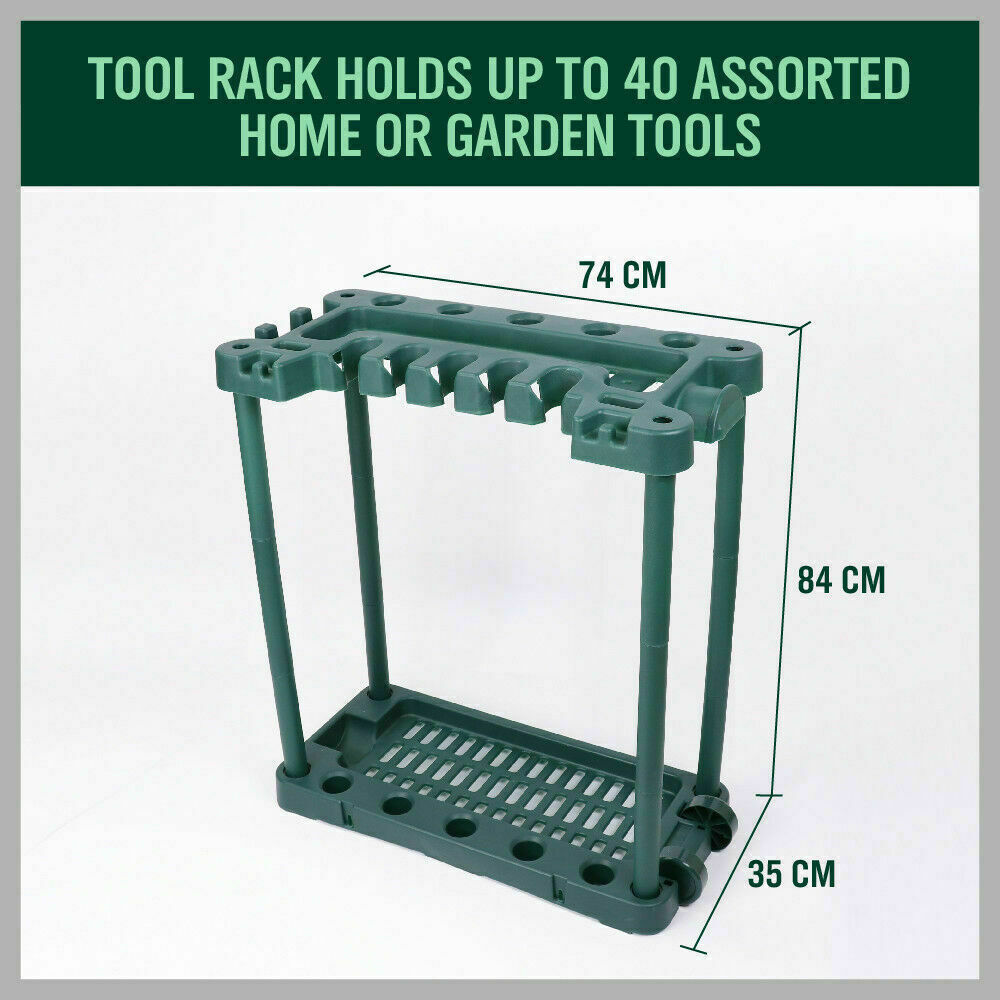 Garden Farm Shed Garage Tools Storage Rack Handles Organizer Holder