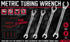 SEDY 4Pc Flare Nut Wrench Set Offset End Spanner Metric CR-V Steel Storage Pouch