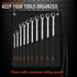 HORUSDY 10Pc Extra Long Ratchet Spanner Set Aviation Double End 8-19mm w/t Pouch