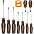 HORUSDY 10Pcs Magnetic Screwdriver Set Phillips Slotted Holder Magnetizer Au