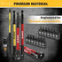 ELEAD 35 Piece Magnetic Nut Driver Bit Set, Metric & SAE 1/4" Hex Shank, CR-V