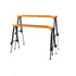 2Pc Mastercraft Sawhorse Metal Folding Non-slip Surface Saw Horse 120KG Capacity