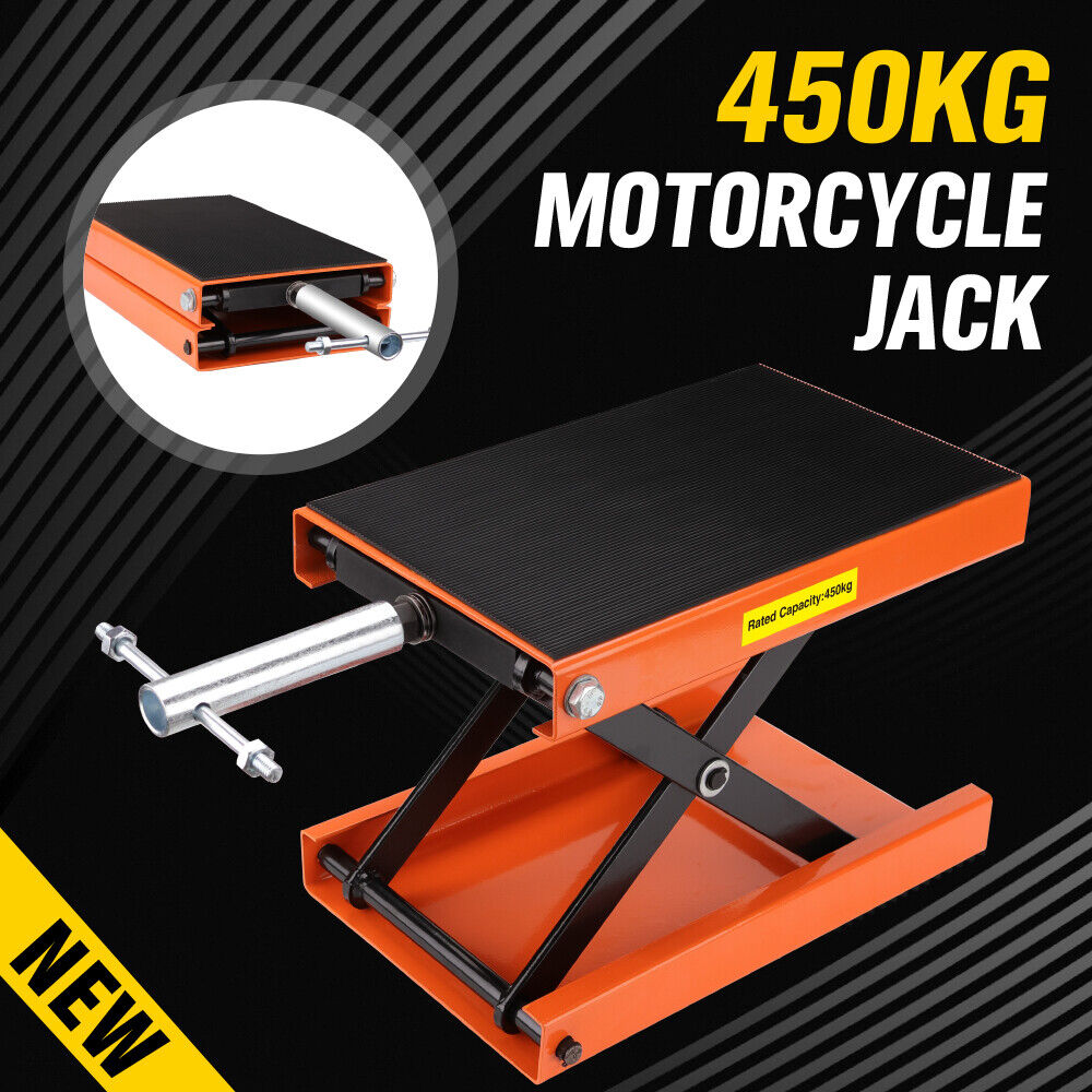 Motorcycle Jack 450KG Scissor Motor Bike Lift Stand Hoist Mini Motorbike Quad