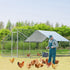 3x4x1.95m Metal Walk-in Chicken Coop Rabbit Hutch Cage Hen House Chook Au
