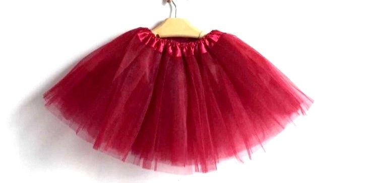 New Adults Tulle Tutu Skirt Dressup Party Costume Ballet Womens Girls Dance Wear, Burgundy, Kids