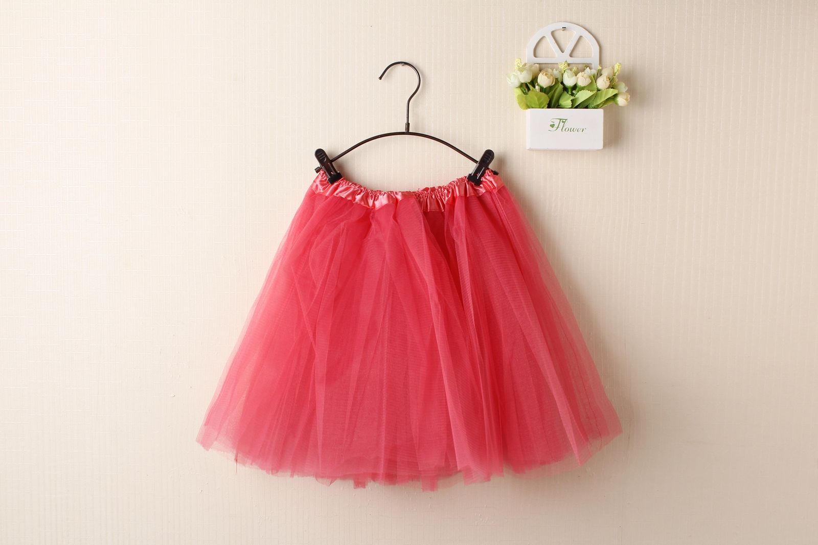New Adults Tulle Tutu Skirt Dressup Party Costume Ballet Womens Girls Dance Wear, Watermelon Red, Adults
