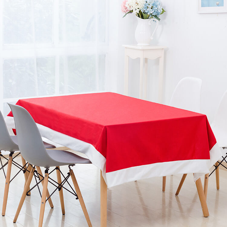 6-10x Christmas Santa Hat Chair Covers Table Cloth Dinner Home DÃ©cor Ornaments, Table Cloth (130x180 cm)