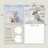 Snow Animals - 2025 Square Wall Calendar Animals 16 Months Premium Planner Gift