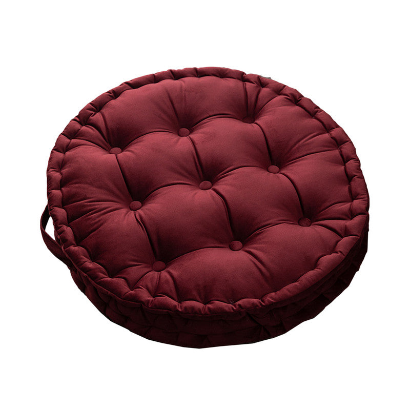 Luxury Round Pouf Tatami Cushion Meditation Floor Mat with Handle