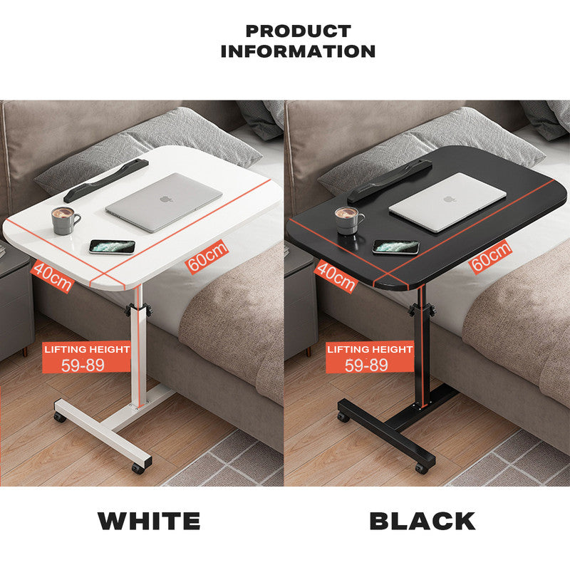 Movable lifting computer table bedside portable tableWhite