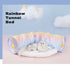 Cat Tunnel Sleep Bed 2-in-1 Collapsible Cat Tunnel Tubes Toys with Removable Mat