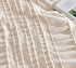 Tufted Boho Striped Embroidery Quilt/Doona/Duvet Cover Set - King Size