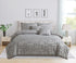 Tufted Jacquard Quilt/Doona/Duvet Cover Set - Grey - King Size