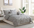 Tufted Jacquard Quilt/Doona/Duvet Cover Set - Grey - Queen Size