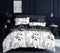 Tree Reversible Queen Size White Duvet Quilt Cover Set